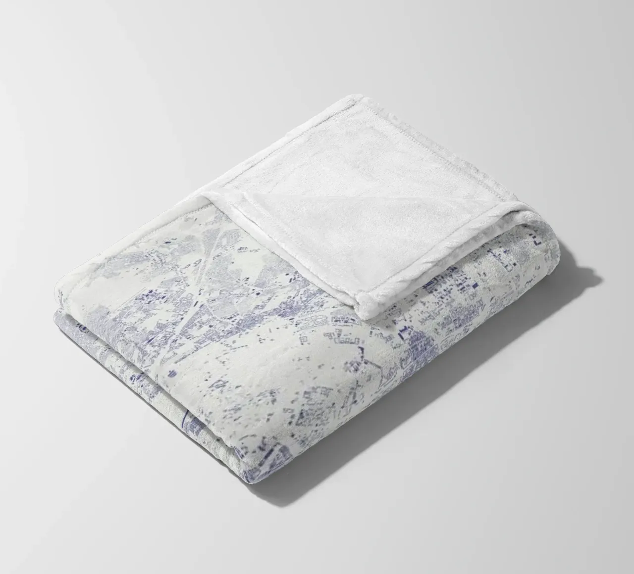 Berlin Blue fleece blanket by Urban Maps