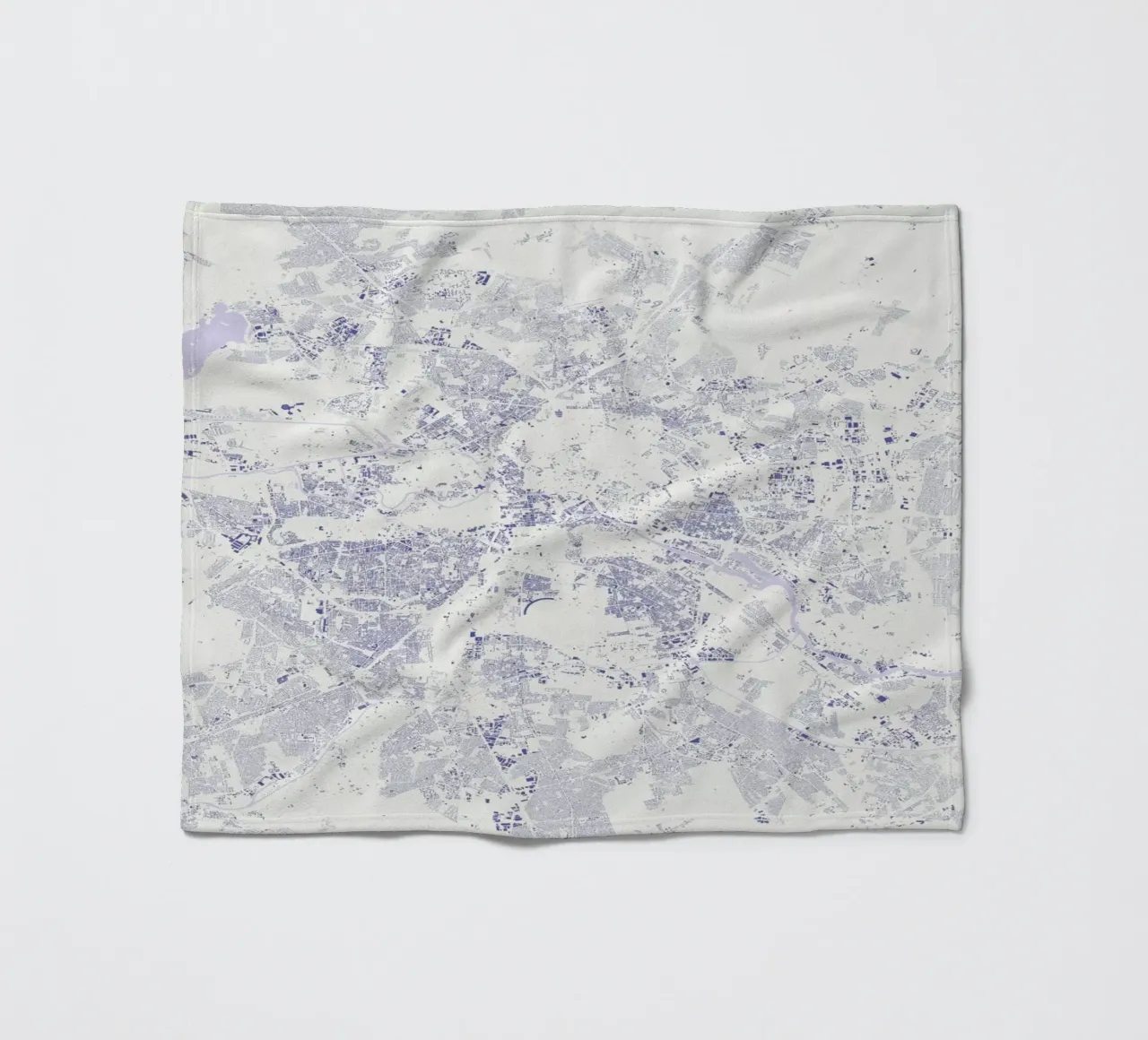 Berlin Blue fleece blanket by Urban Maps