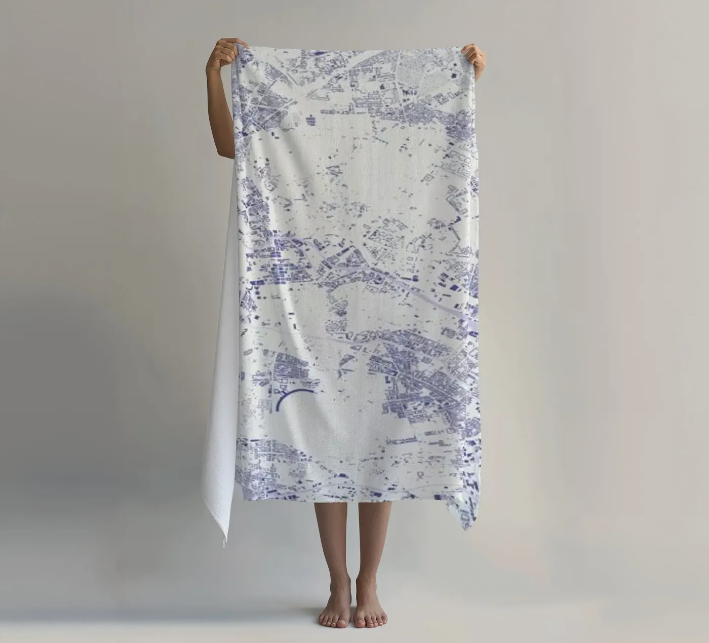 Berlin Blue beach towel by Urban Maps