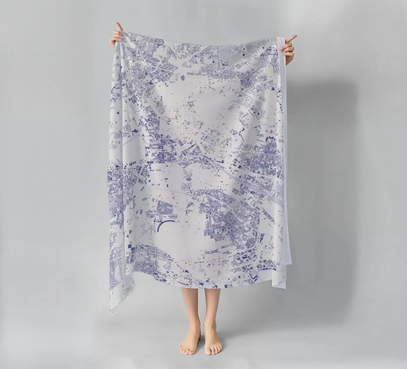 Berlin Blue beach towel by Urban Maps