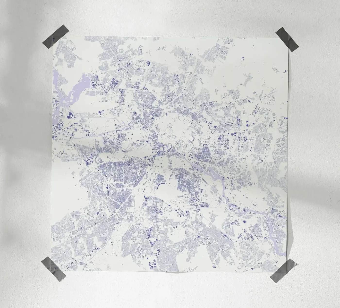 Berlin Blue poster by Urban Maps