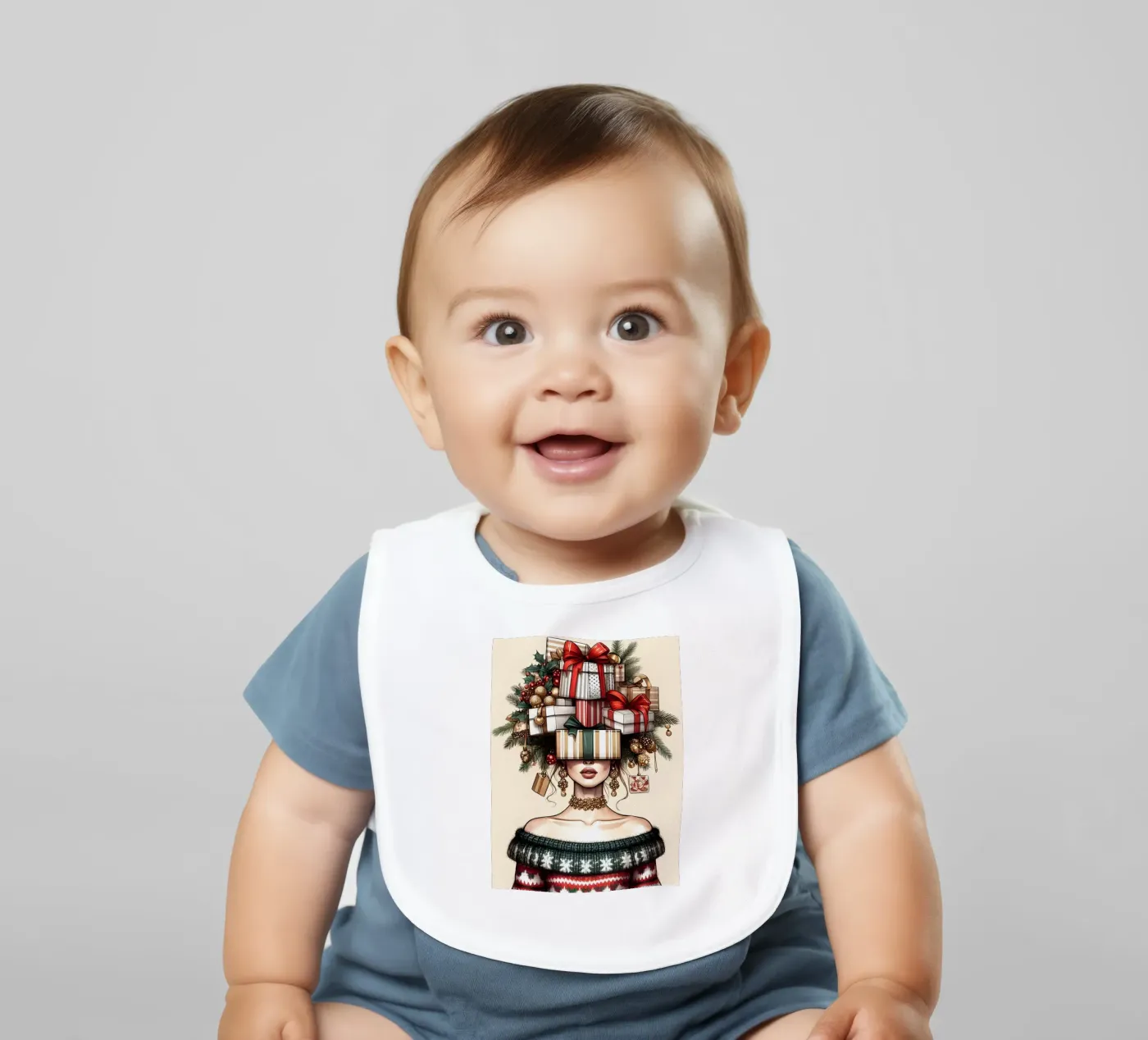 CHRISTMAS JUMPER Babylätzchen von ARTOMATIC