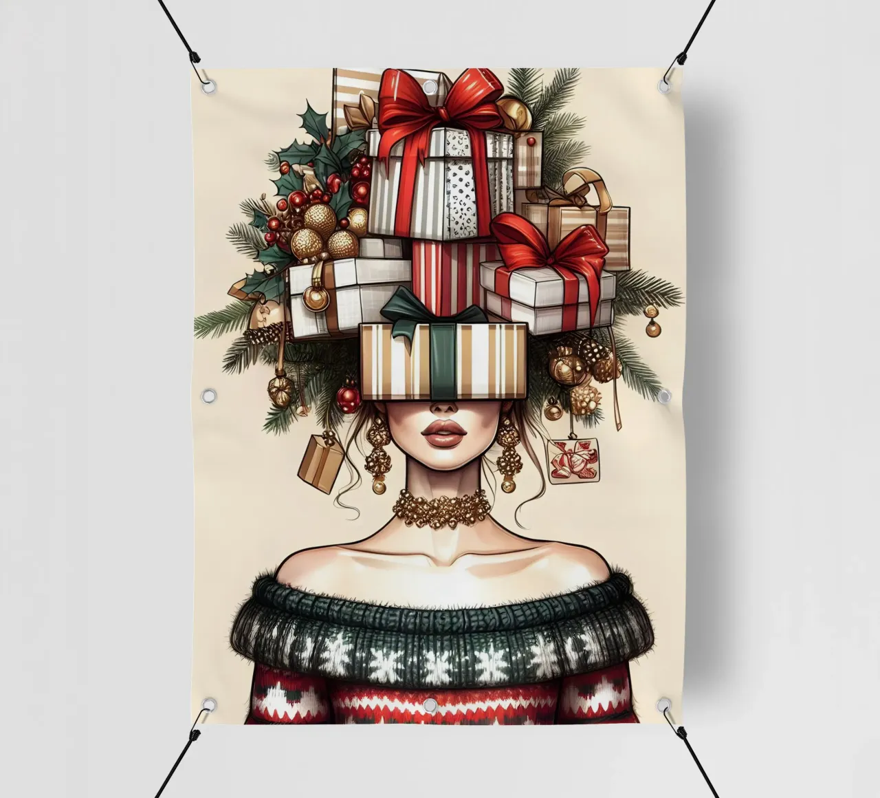 MAGLIONE DI NATALE telo in pvc da ARTOMATIC