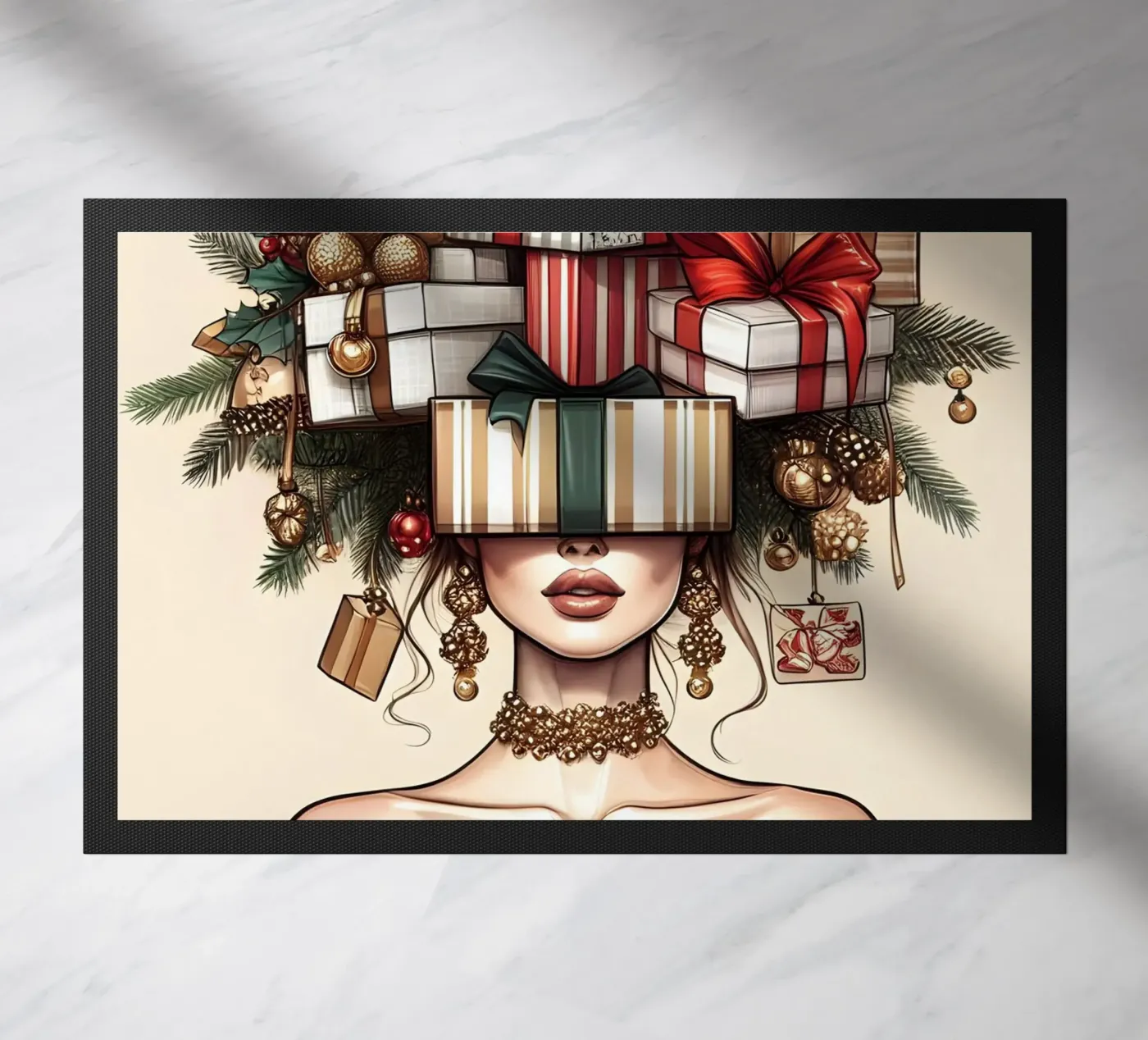 WEIHNACHTSPULLI Fußmatte von ARTOMATIC