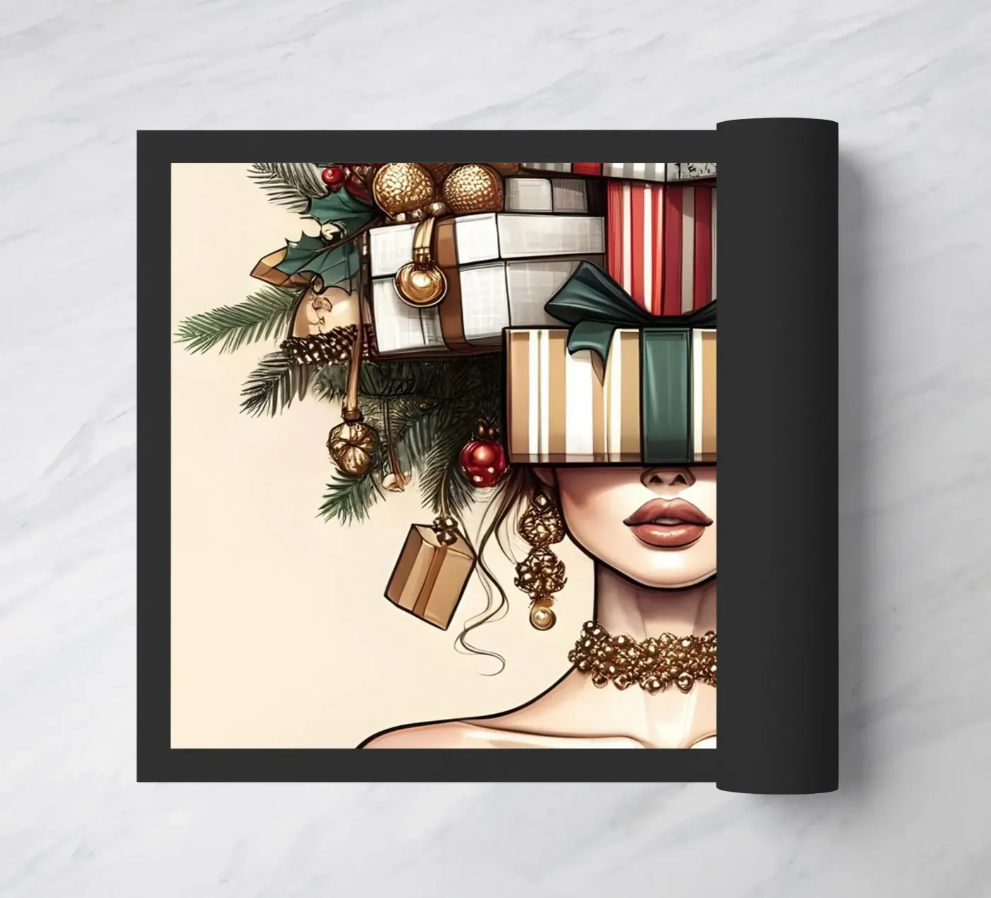 WEIHNACHTSPULLI Fußmatte von ARTOMATIC