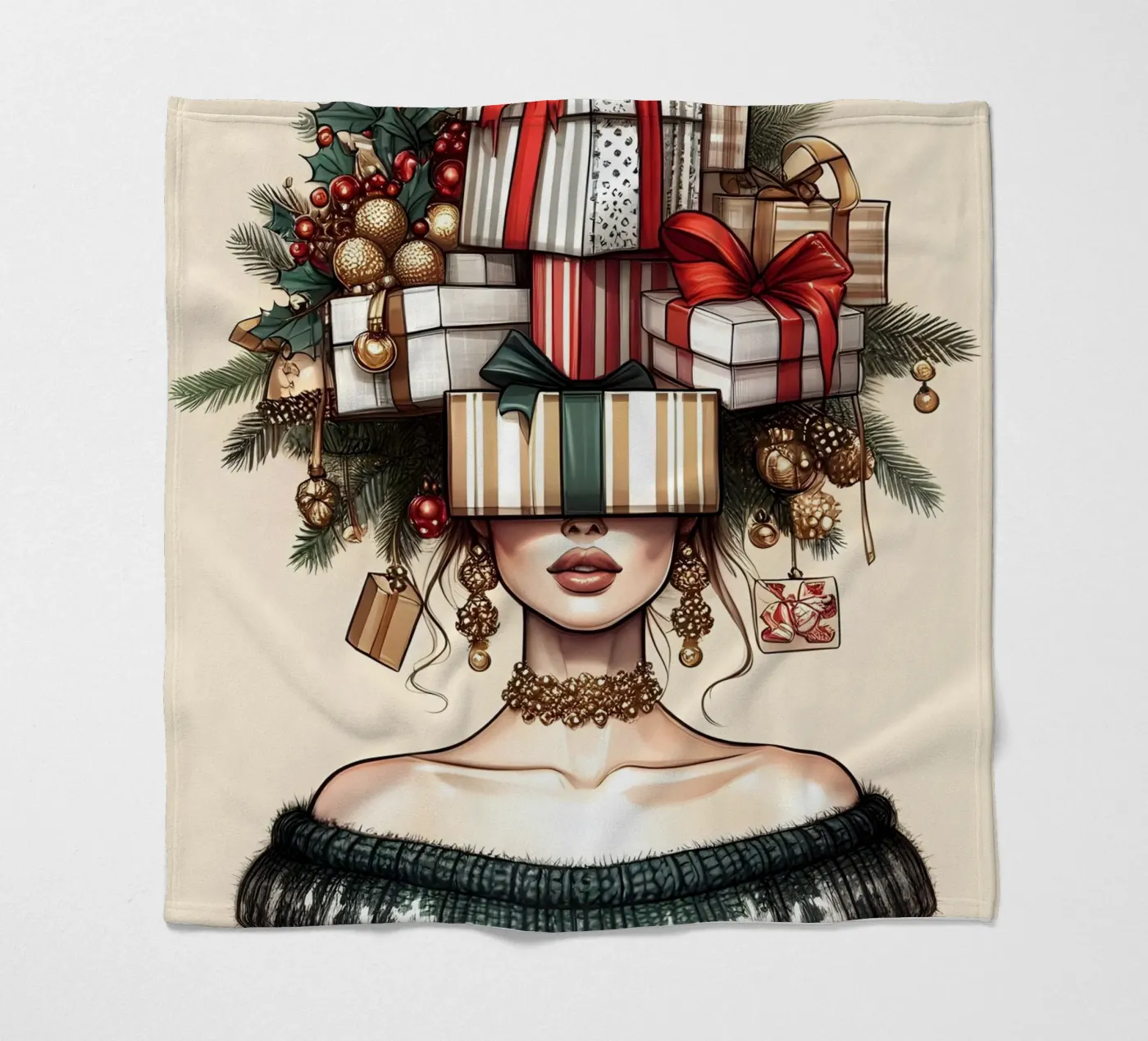 PULL DE NOËL plaid polaire de ARTOMATIC