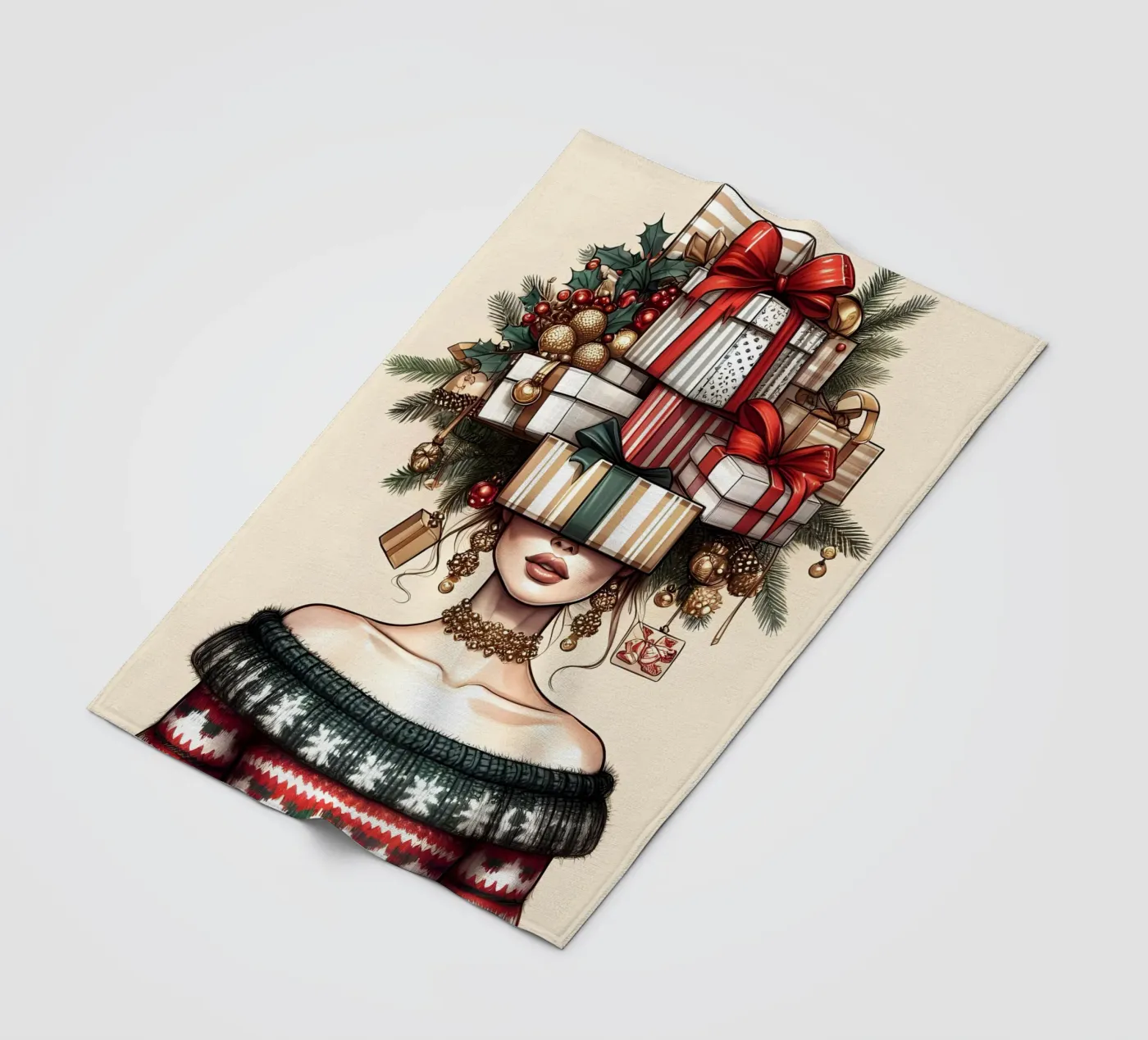 PULL DE NOËL plaid polaire de ARTOMATIC