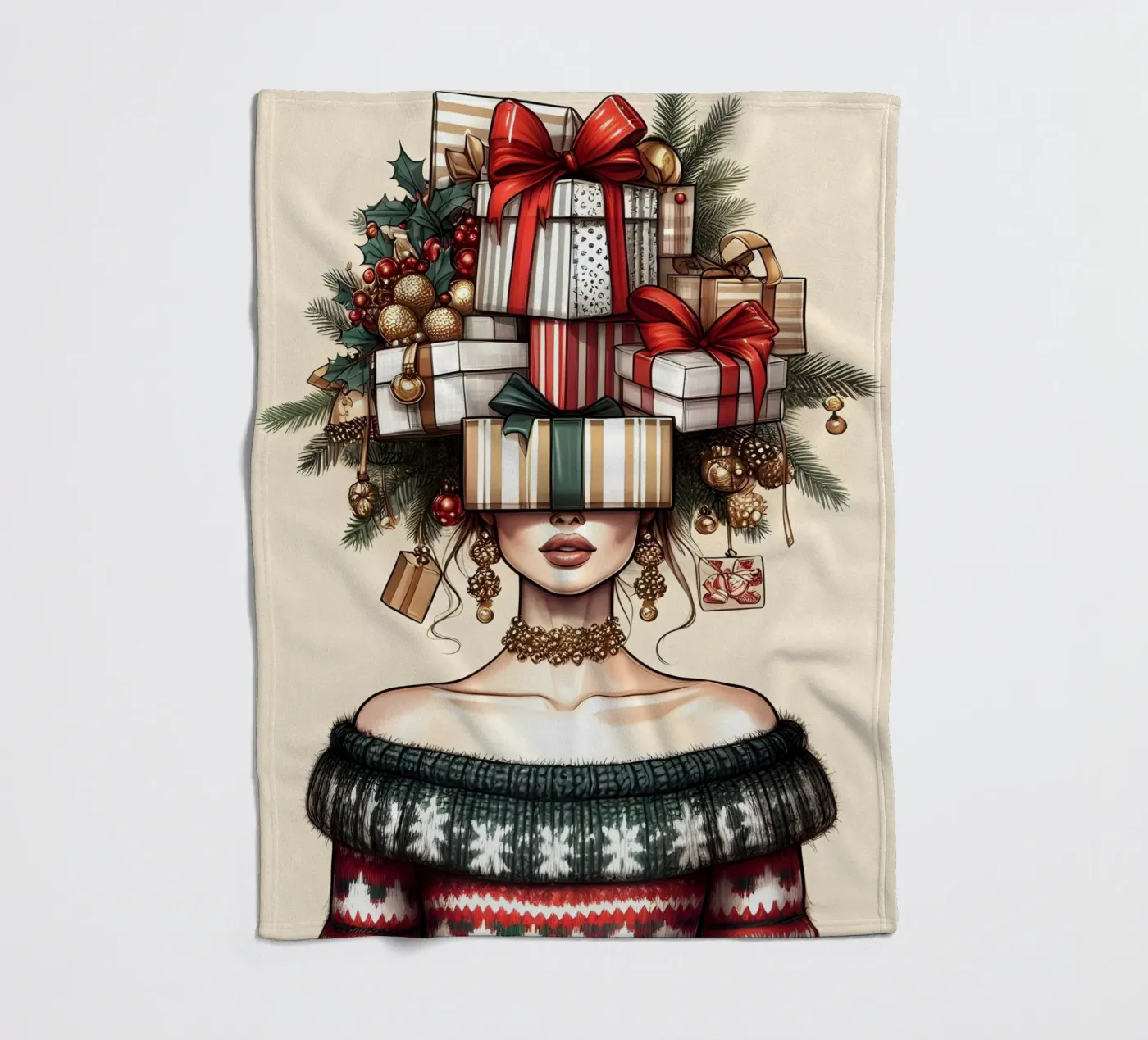 PULL DE NOËL plaid polaire de ARTOMATIC