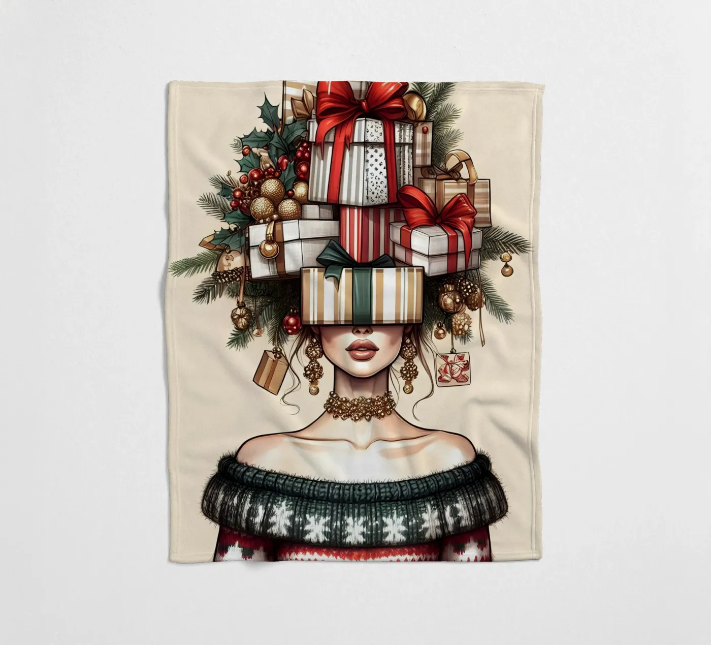 PULL DE NOËL plaid polaire de ARTOMATIC