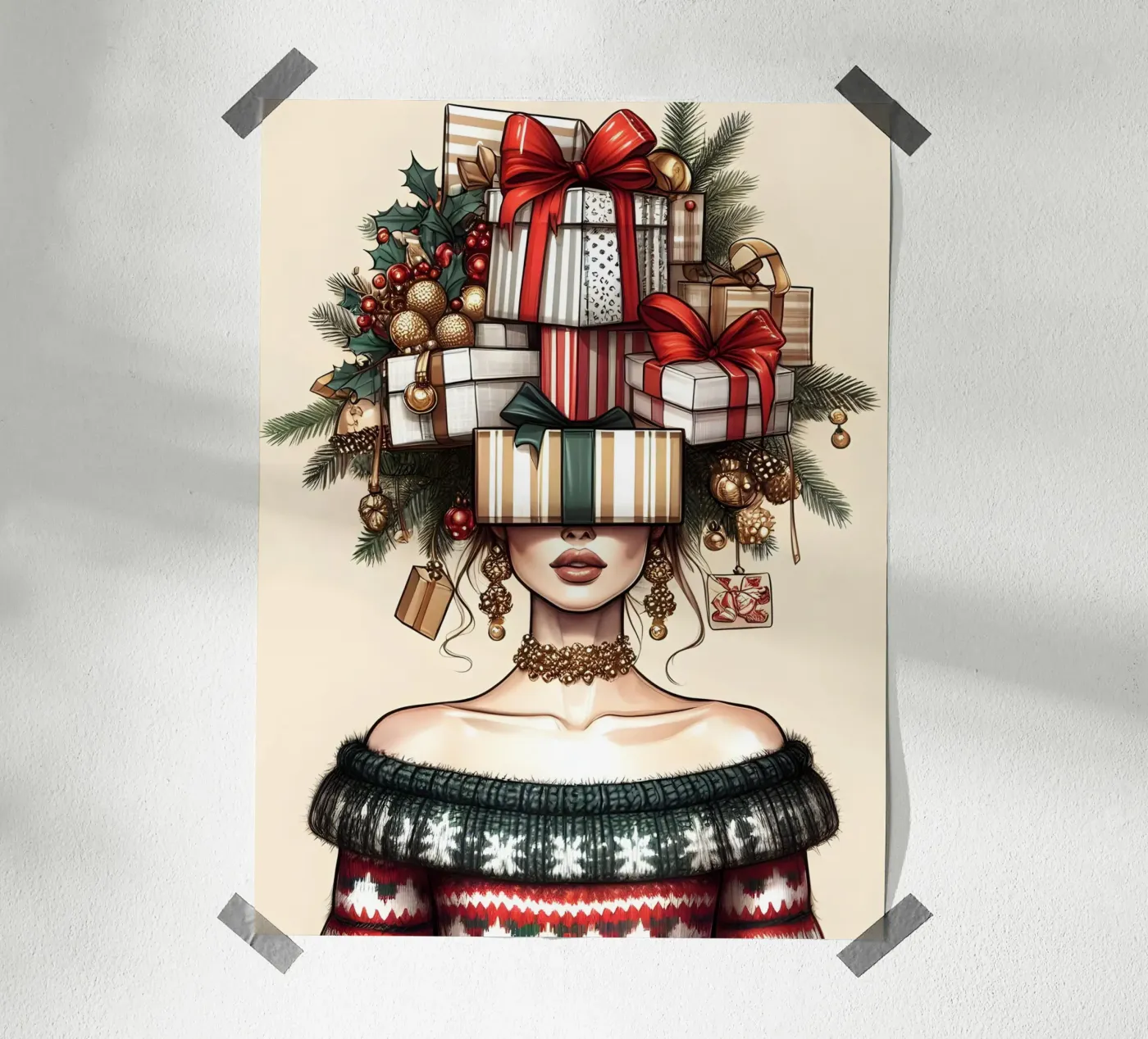 WEIHNACHTSPULLI Poster von ARTOMATIC