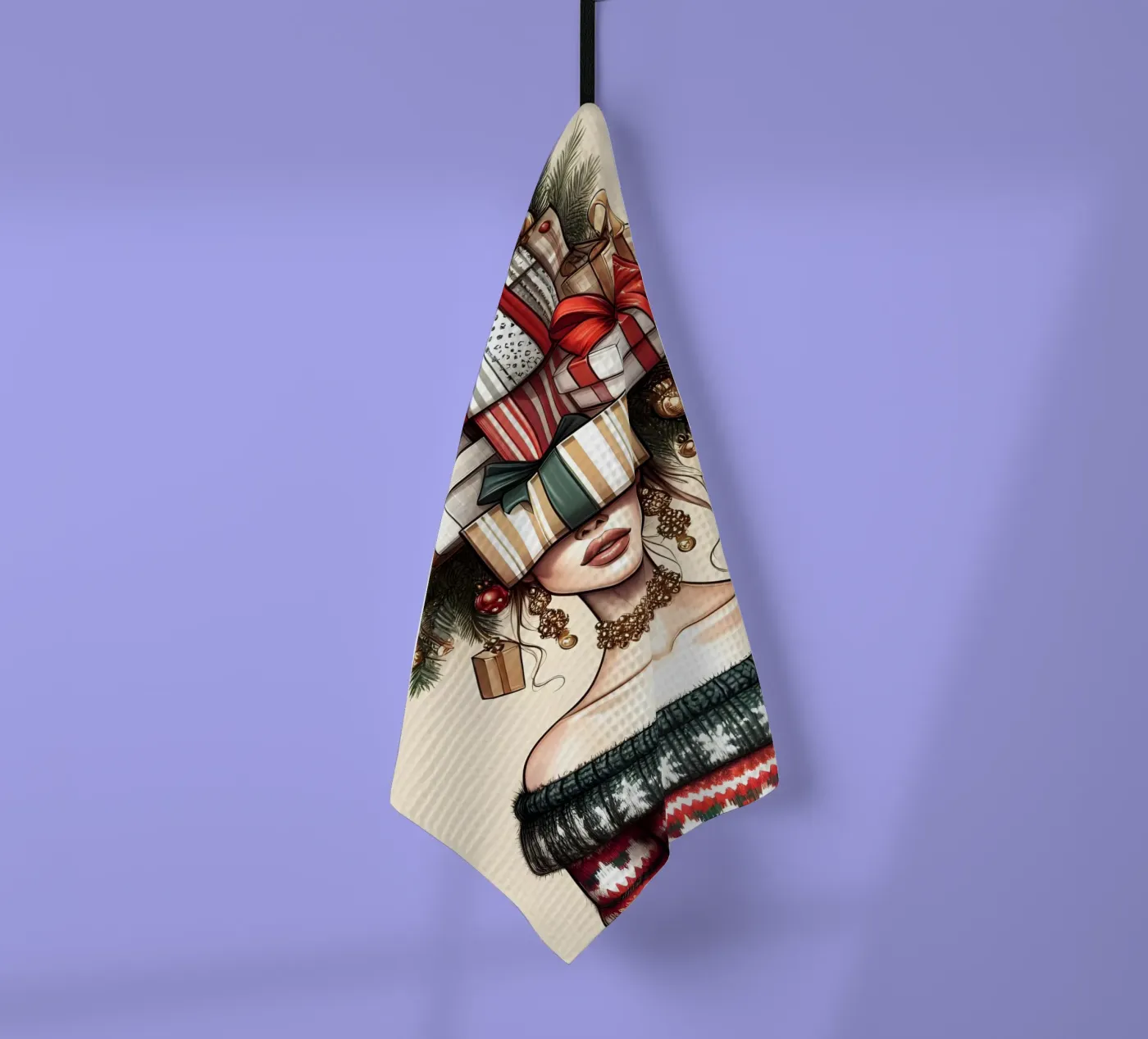 PULL DE NOËL torchon de ARTOMATIC