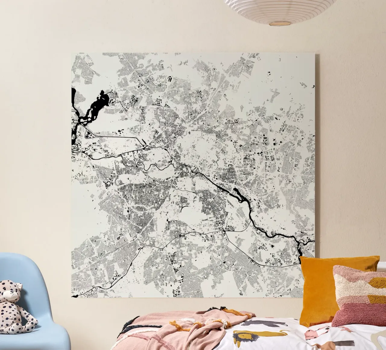 Berlin White plexiglass da Urban Maps