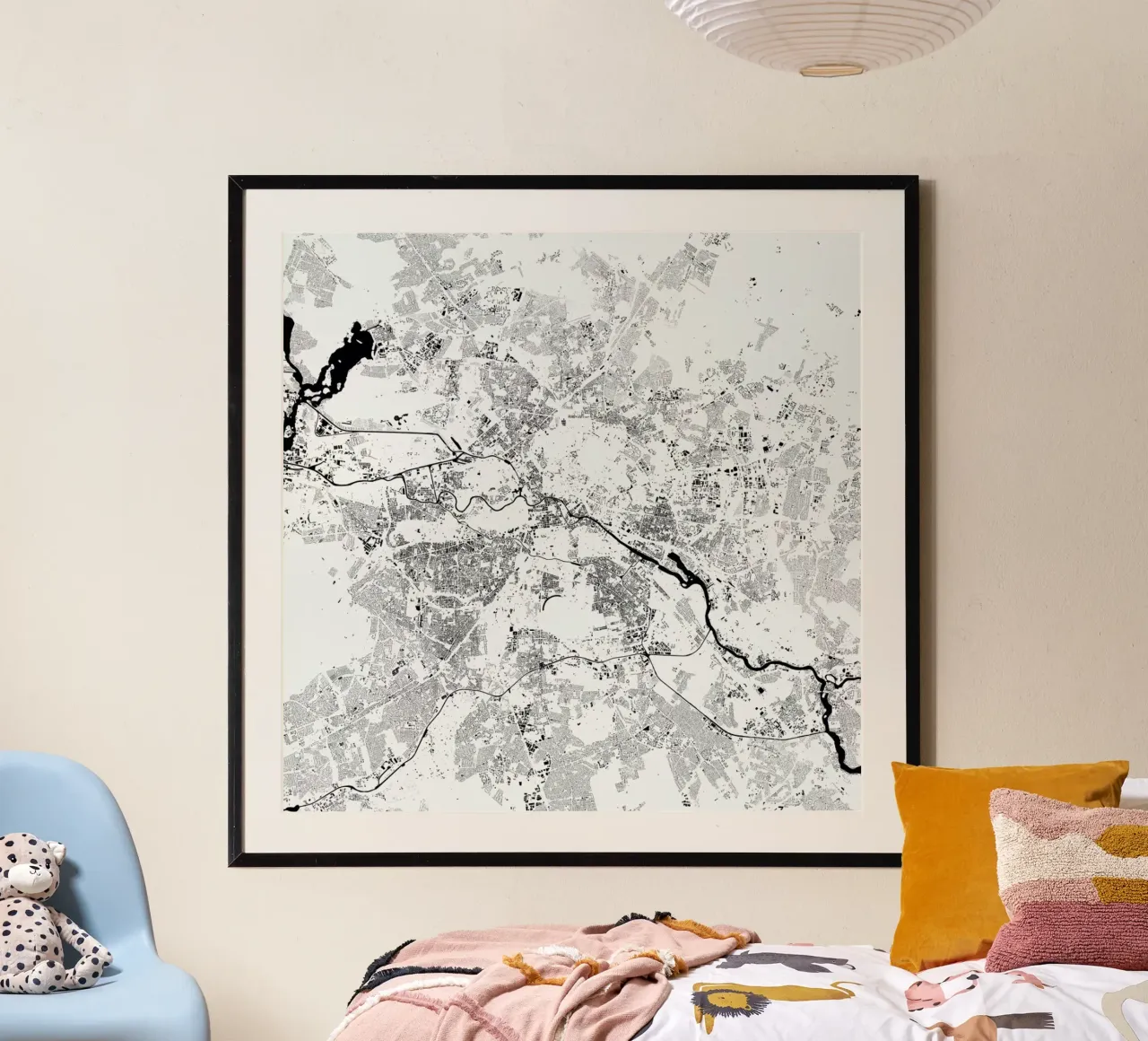 Berlin White poster da Urban Maps