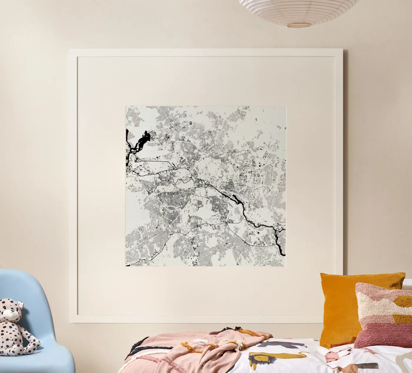 Berlin White poster by Urban Maps