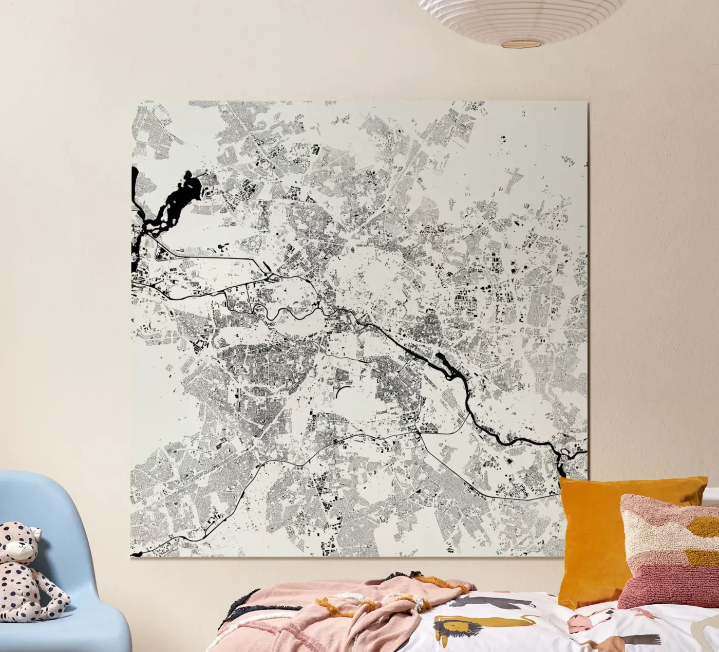 Berlin White poster by Urban Maps