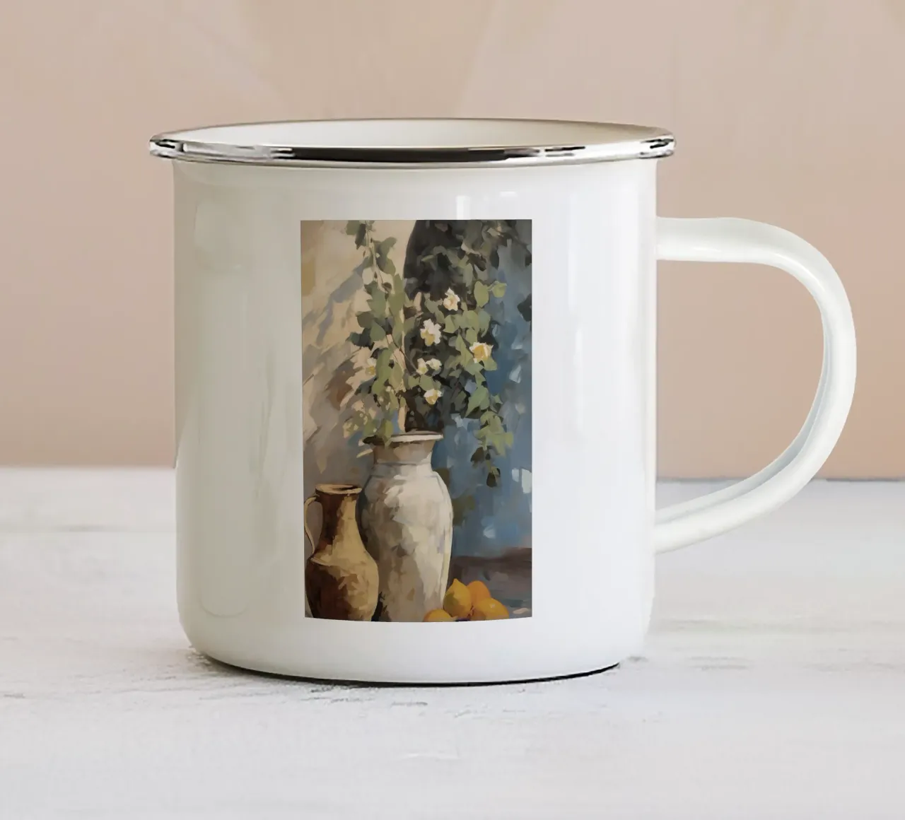 Boho Bella Vita 28 Still 4 tazza in smalto da Boho Print Collection