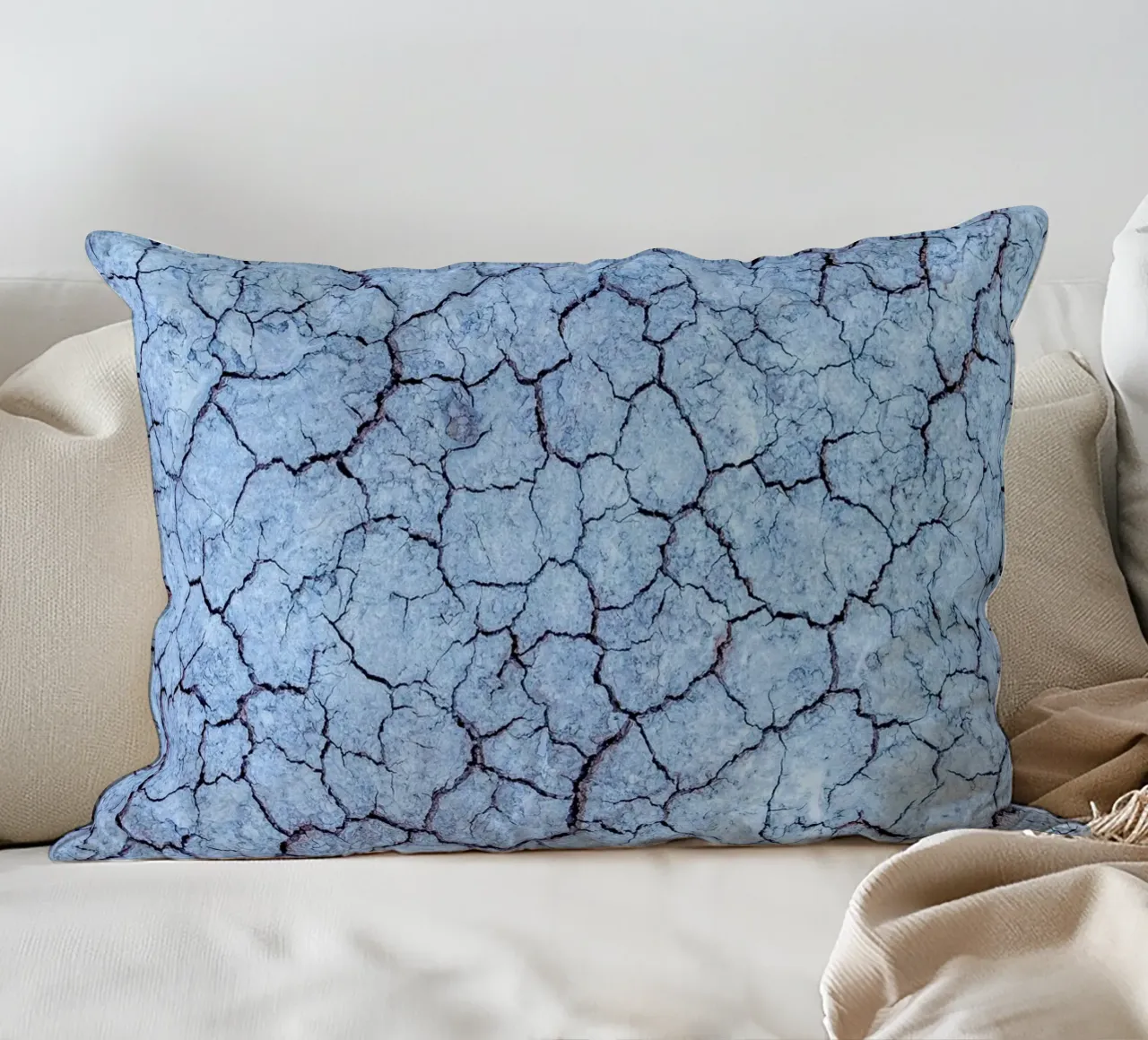 Design con texture di gelo - Estetica invernale astratta cuscino da Whole©