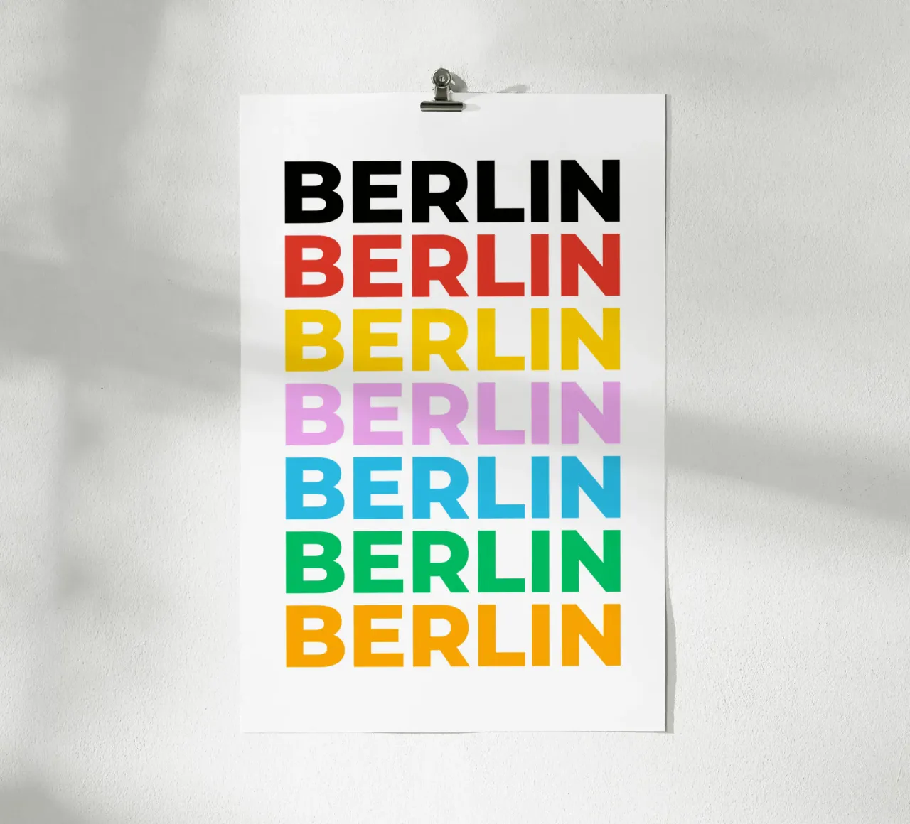 Design tipografico berlinese con lettere colorate carta hahnemühle da Berlin Moments