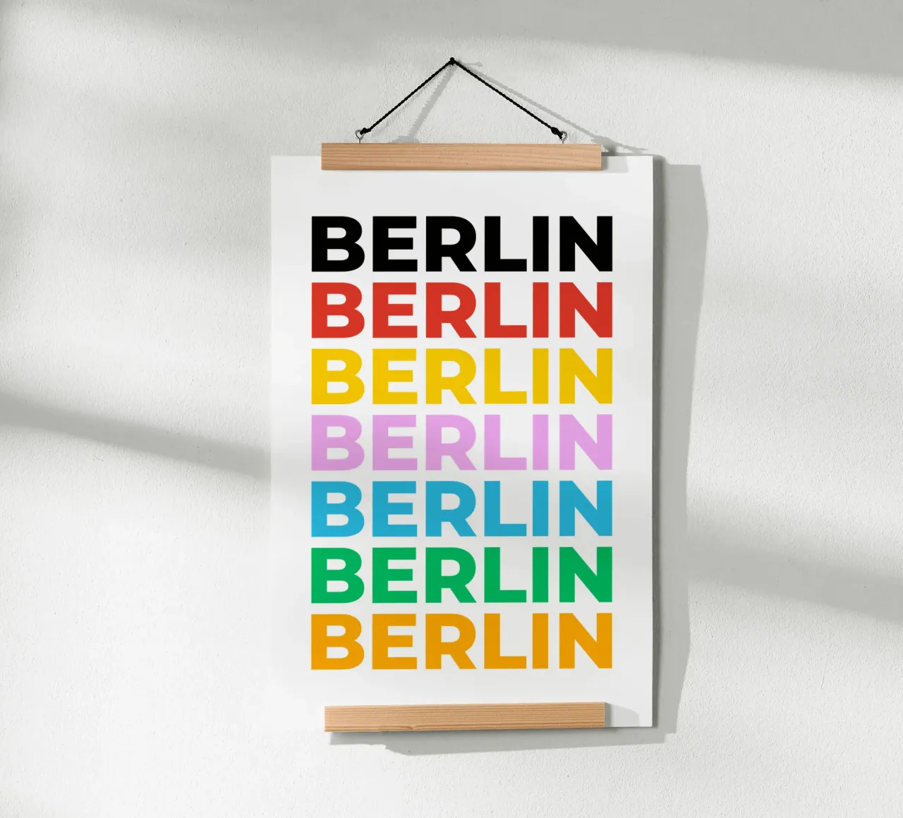 Design tipografico berlinese con lettere colorate carta hahnemühle da Berlin Moments