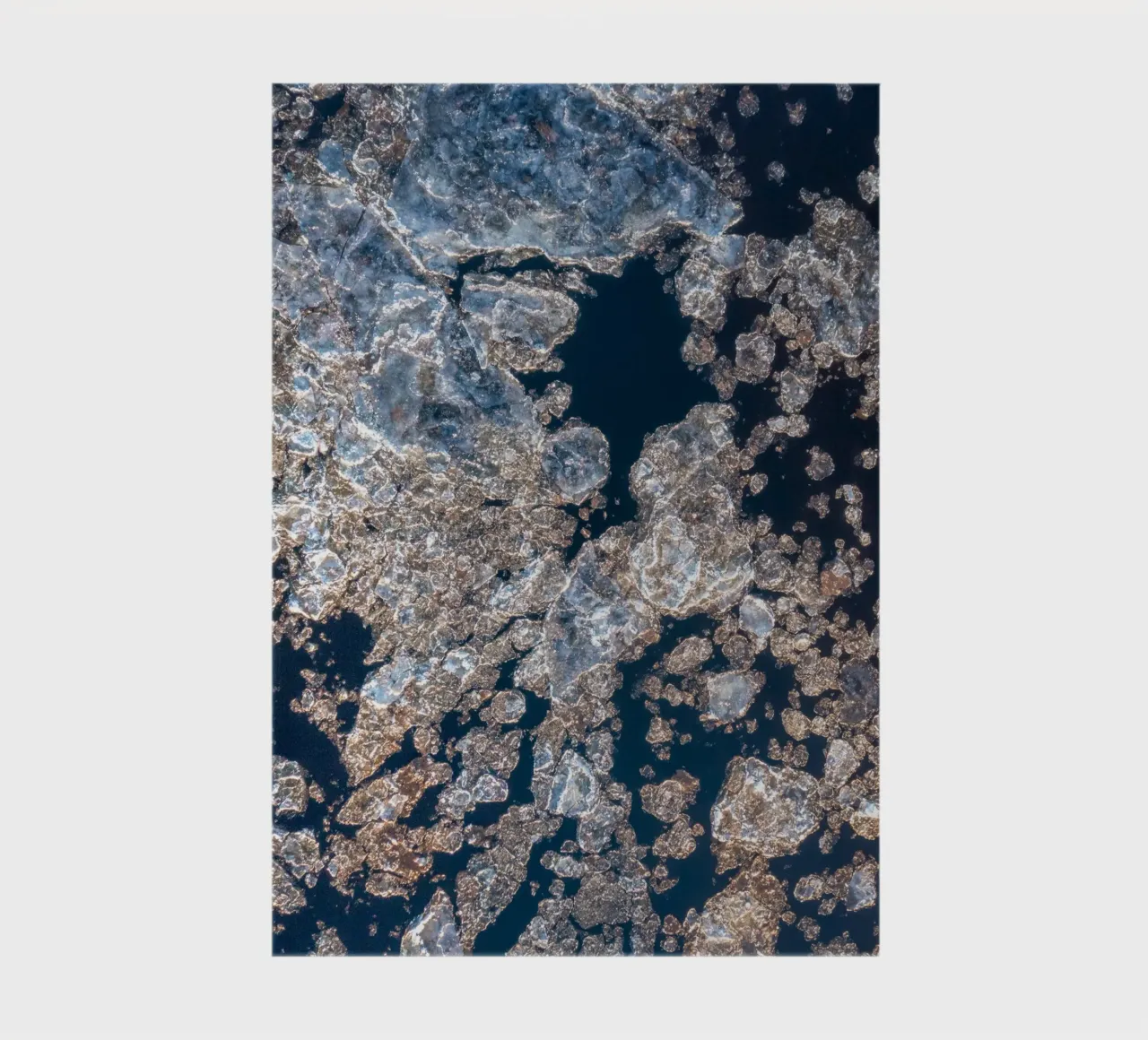 Ice gold abstract - Elegant winter design notebook by Whole©