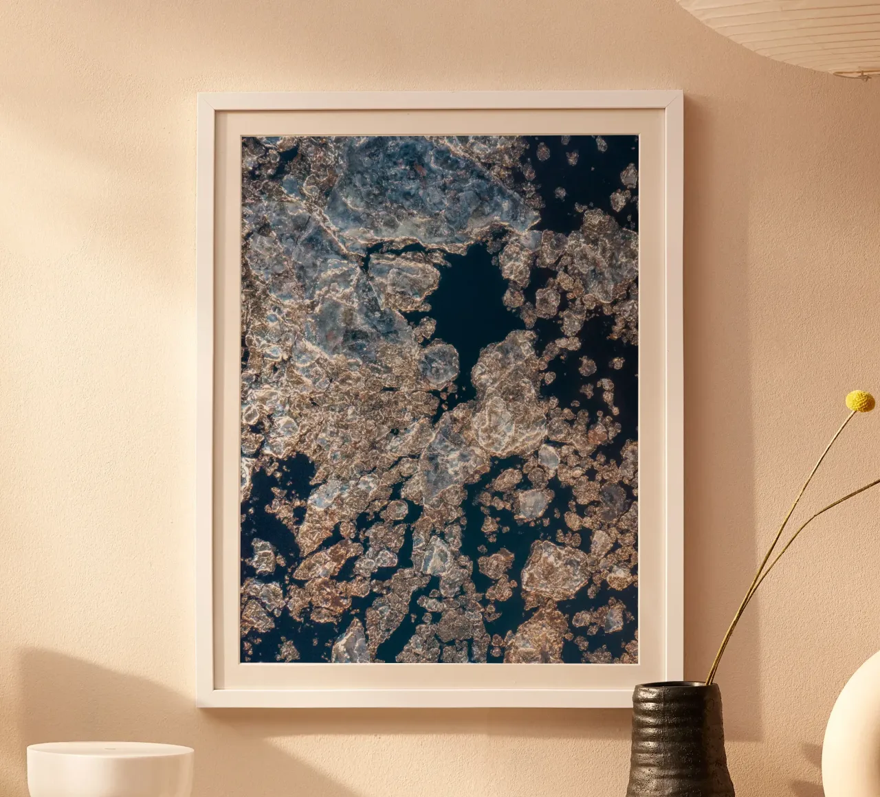 Ice gold abstract - Elegant winter design hahnemühle by Whole©
