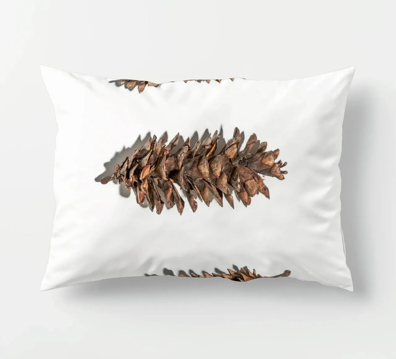 Pine cone art - Minimalist nature design decorative cushion by Whole©