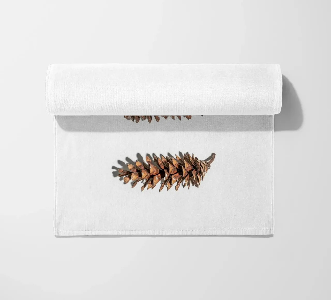 Pine cone art - Minimalist nature design beach towel by Whole©