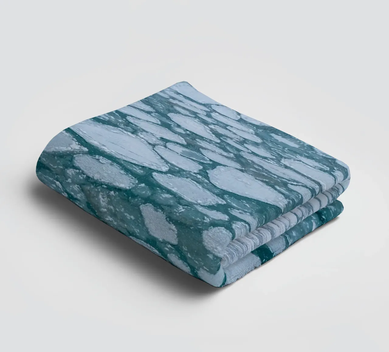 Ice floe pattern - Winter water aesthetics towel by Whole©