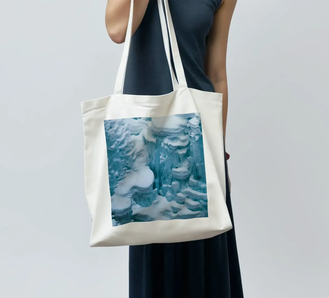 Ice formations art - Winter structures tote bag by Whole©
