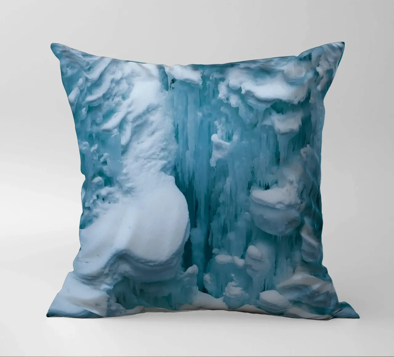 Ice formations art - Winter structures decorative cushion by Whole©