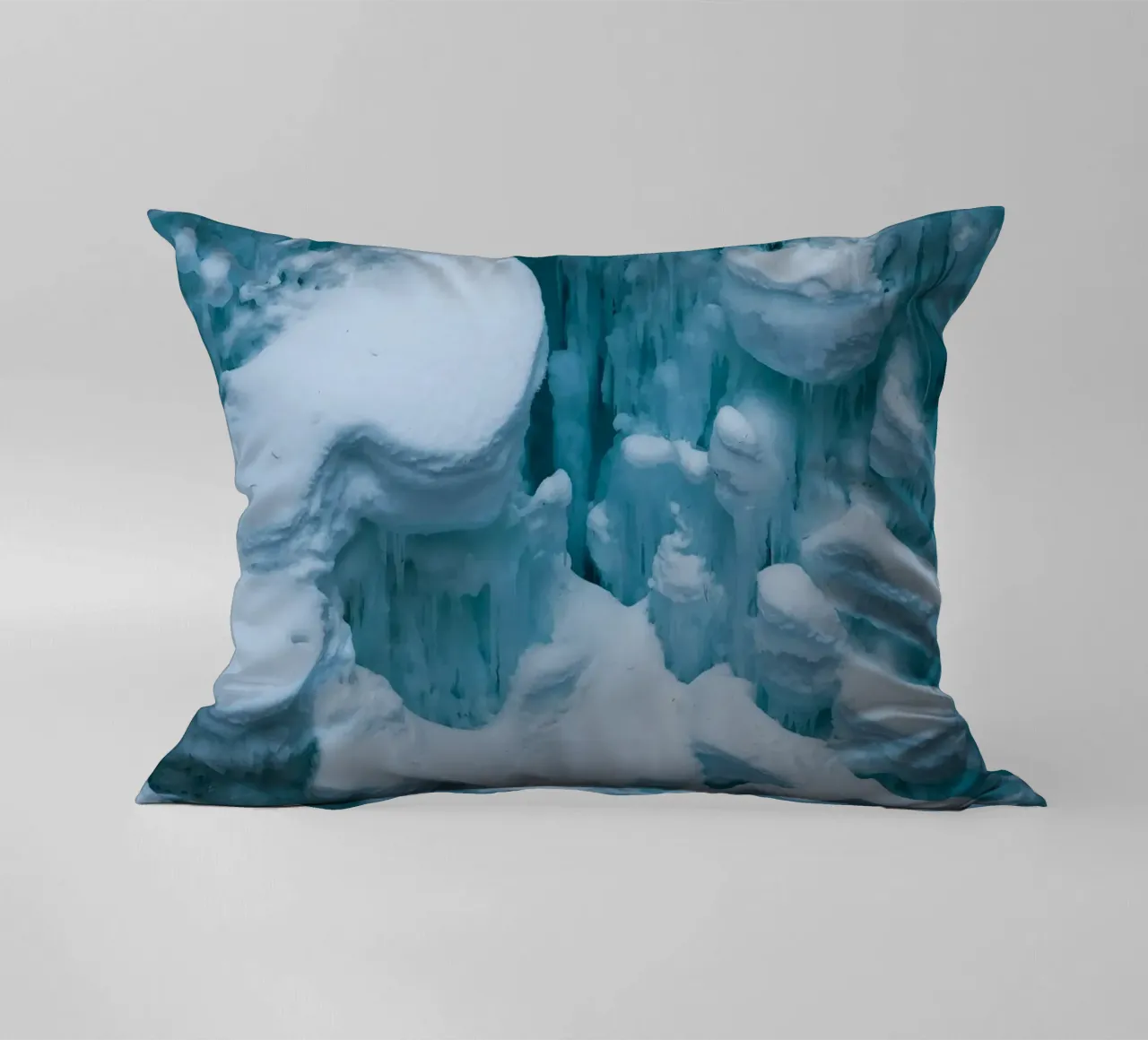 Ice formations art - Winter structures decorative cushion by Whole©
