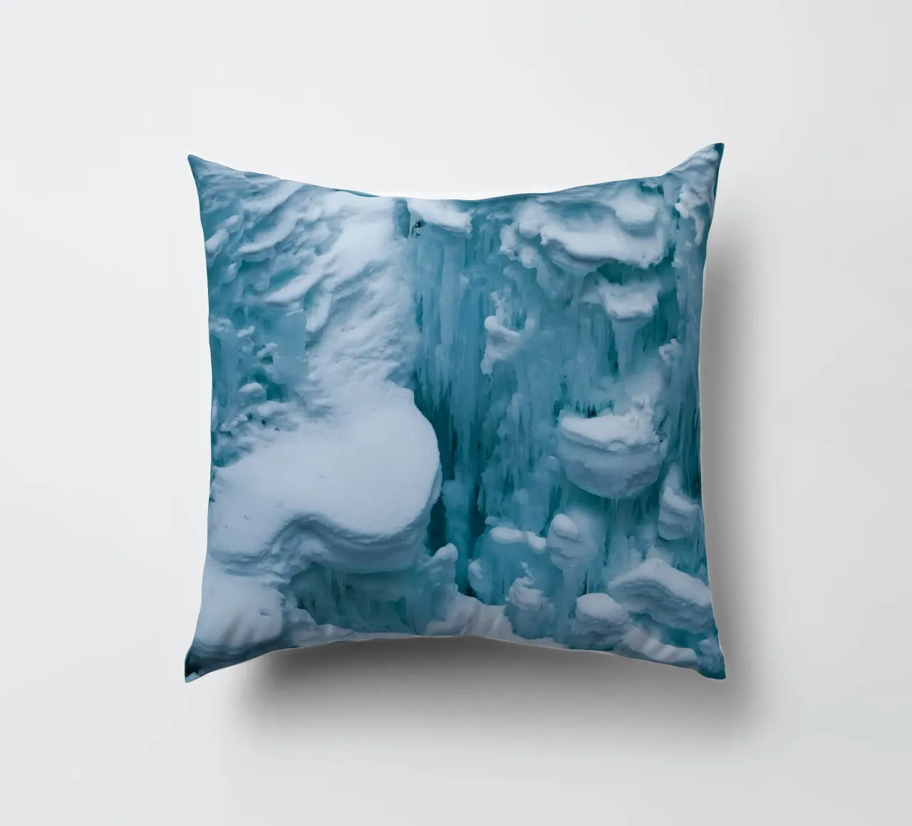 Ice formations art - Winter structures decorative cushion by Whole©