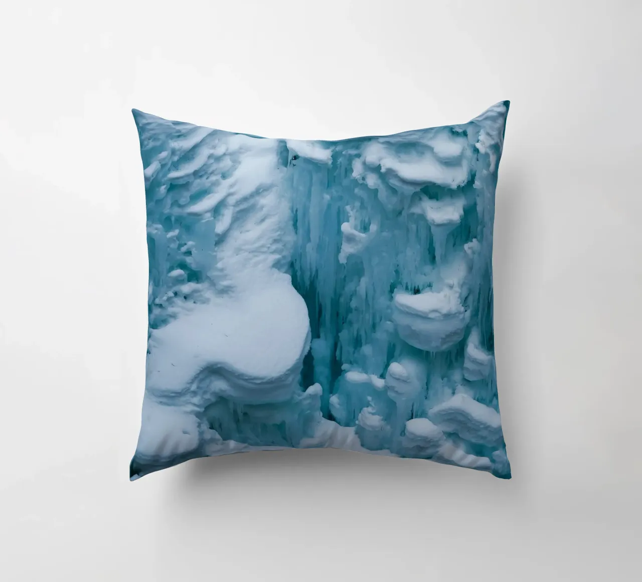 Ice formations art - Winter structures decorative cushion by Whole©
