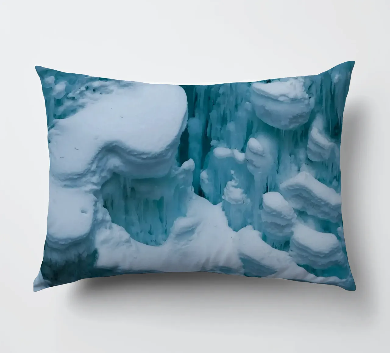 Ice formations art - Winter structures decorative cushion by Whole©