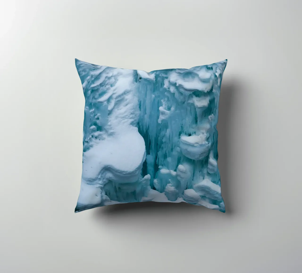 Ice formations art - Winter structures decorative cushion by Whole©