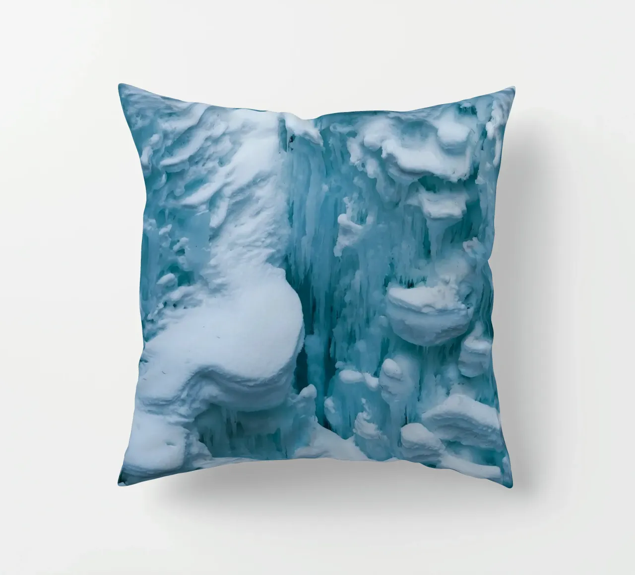 Ice formations art - Winter structures decorative cushion by Whole©