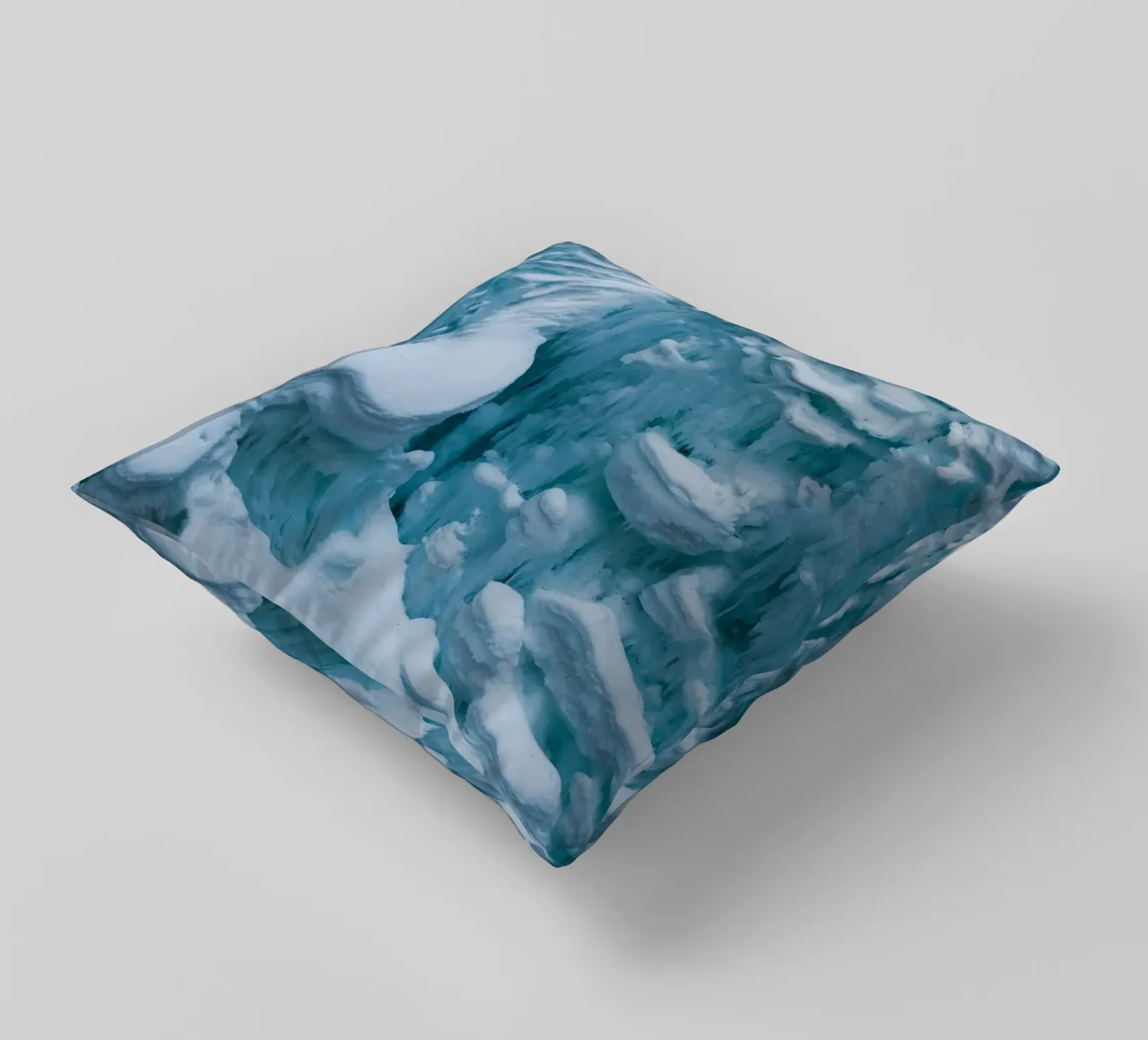 Ice formations art - Winter structures decorative cushion by Whole©