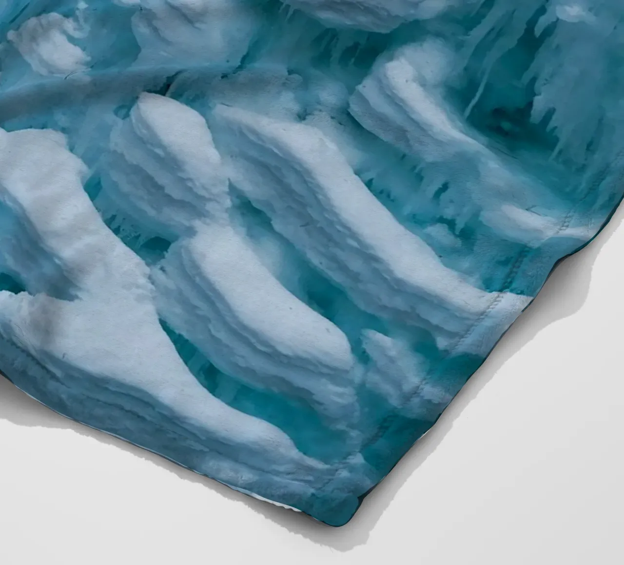 Ice formations art - Winter structures fleece blanket by Whole©