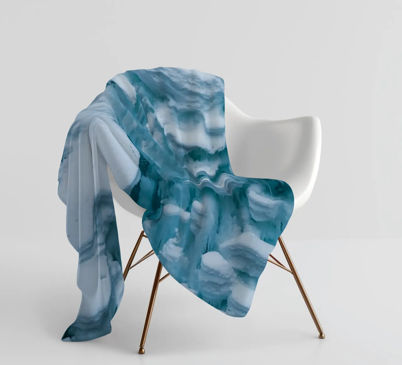 Ice formations art - Winter structures fleece blanket by Whole©