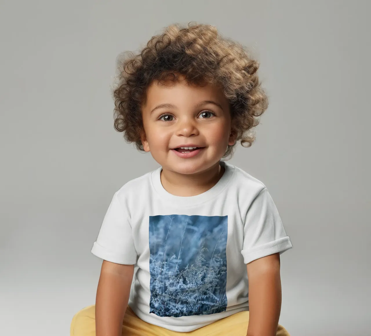 Frost grass aesthetics - Minimalist winter design baby t-shirt by Whole©