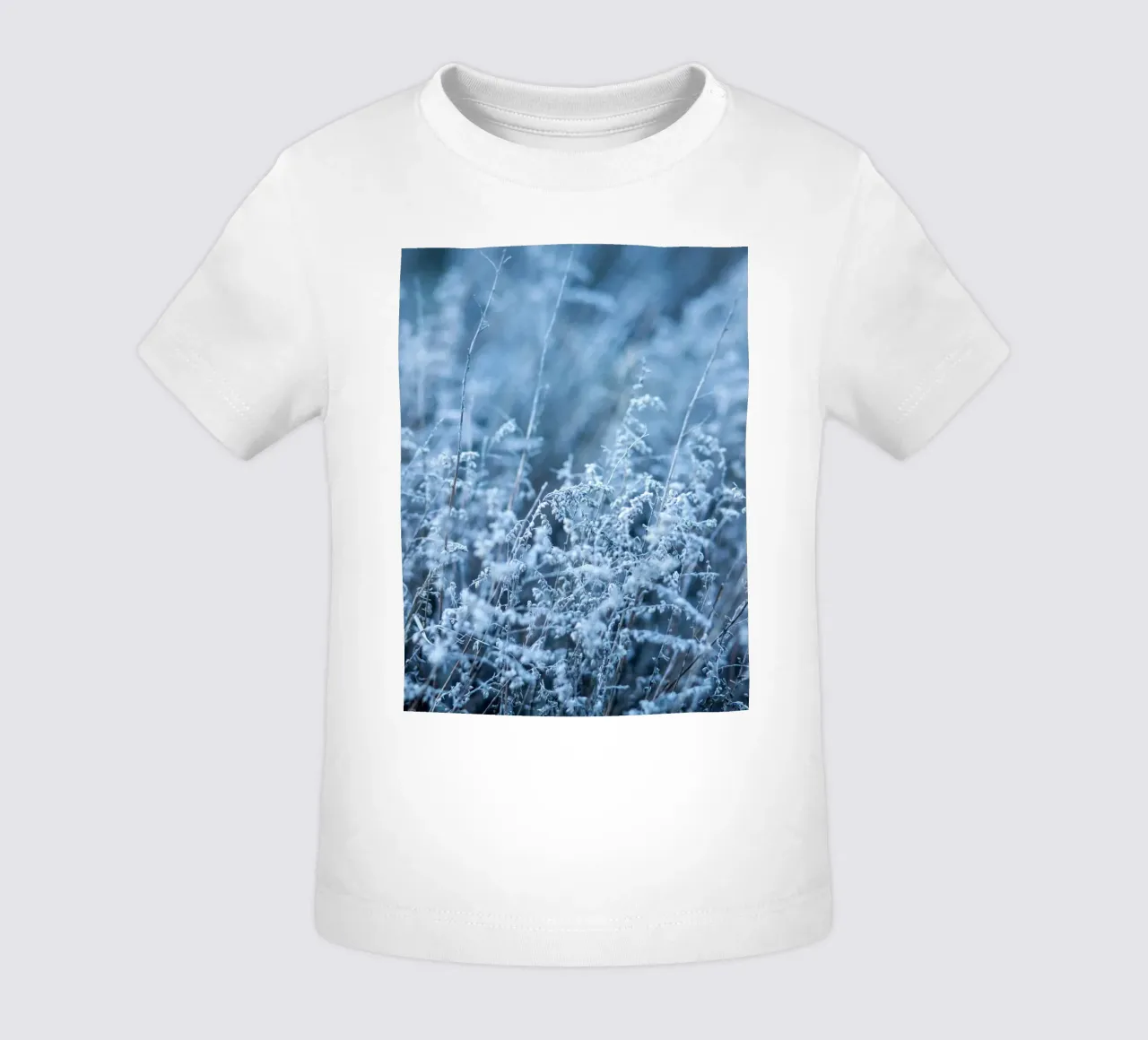 Frost grass aesthetics - Minimalist winter design baby t-shirt by Whole©