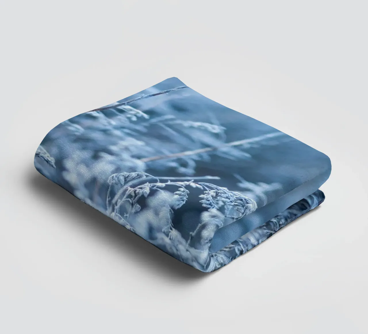Frost grass aesthetics - Minimalist winter design towel by Whole©