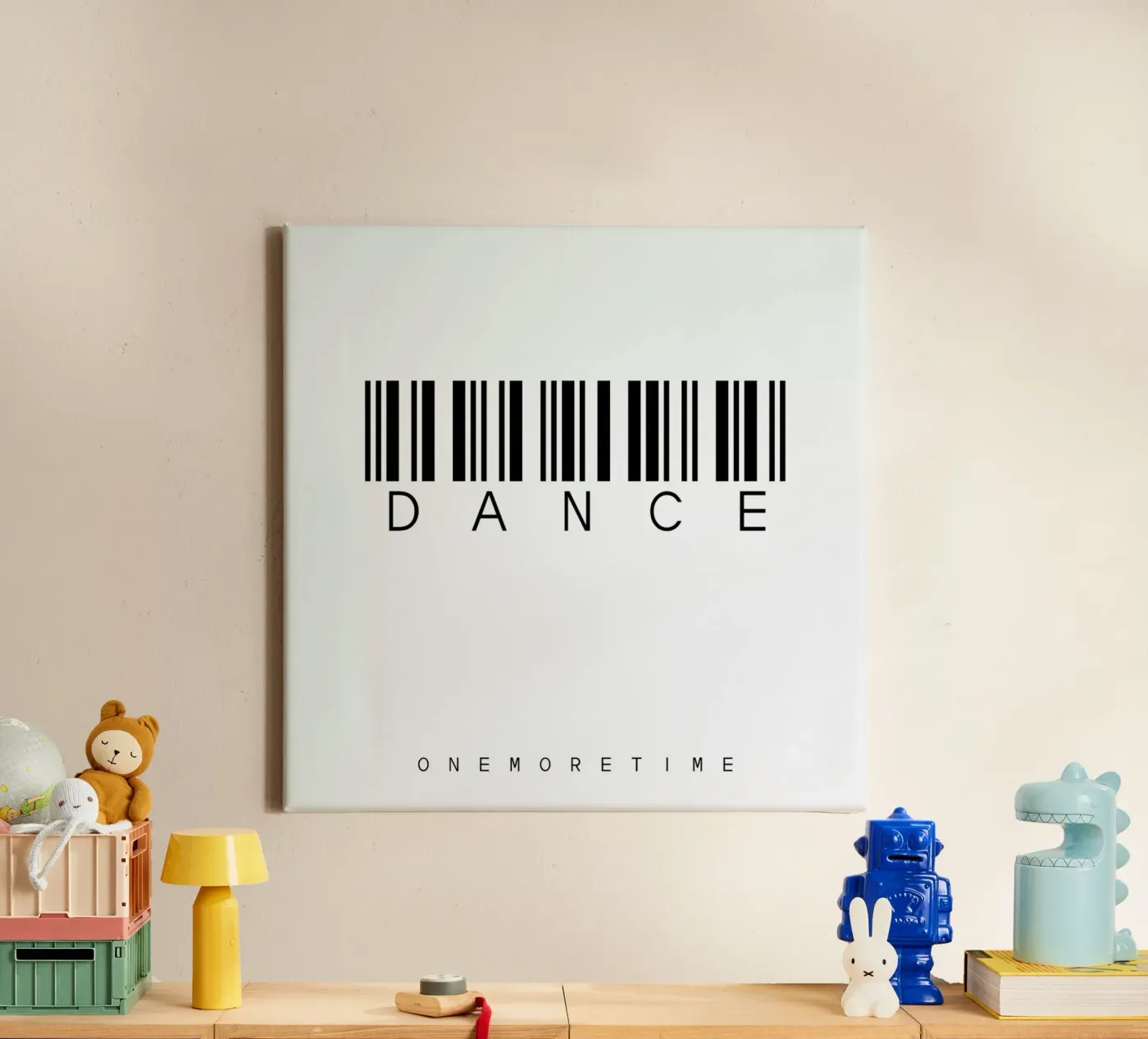 Barcode DANCE canvas van WordArt by Steffi