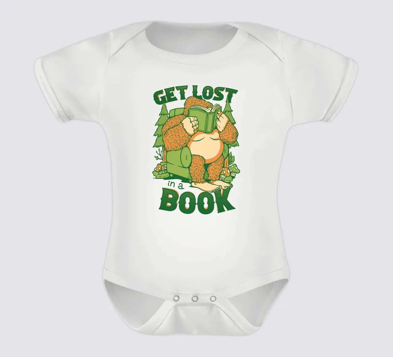 Perdersi - In un libro Sasquatch body neonato maniche corte da Tobe Fonseca