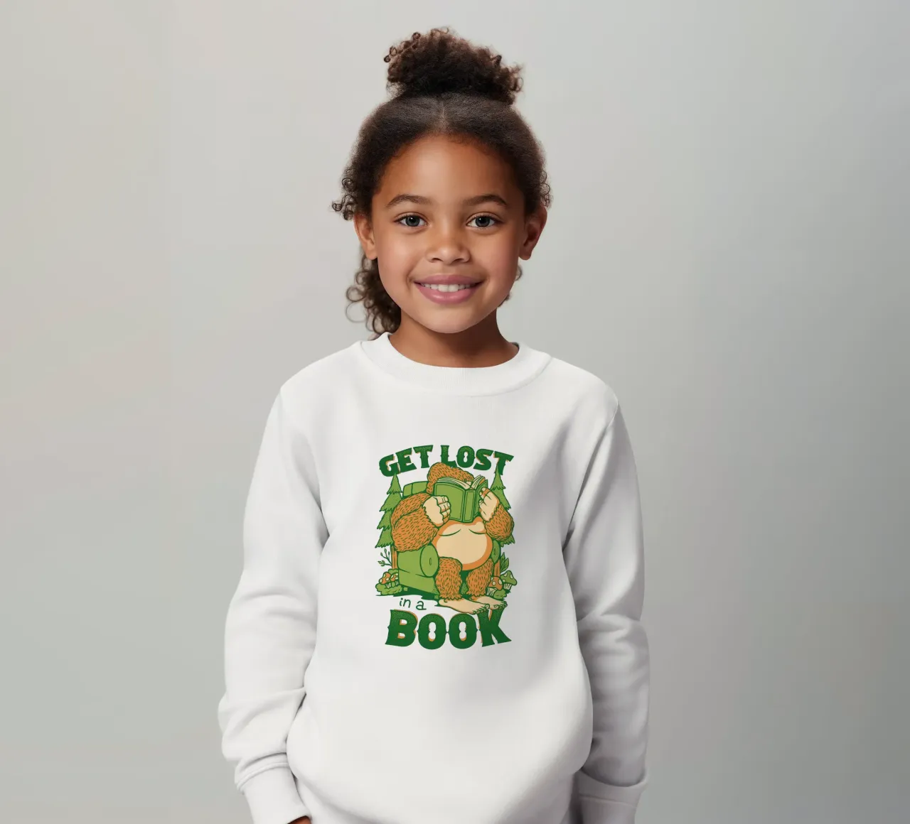 Get Lost - In einem Buch Sasquatch Kinder Sweatshirt von Tobe Fonseca