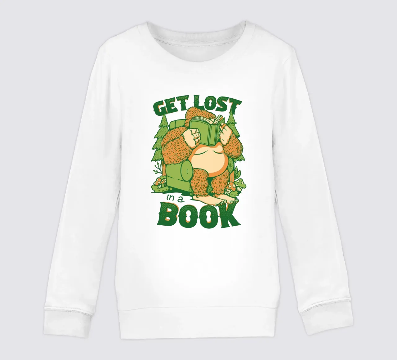 Get Lost - In einem Buch Sasquatch Kinder Sweatshirt von Tobe Fonseca