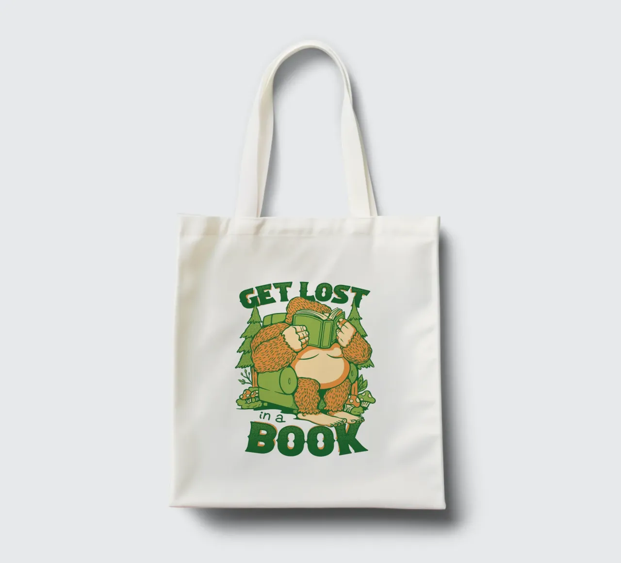 Perdersi - In un libro Sasquatch borsa in juta da Tobe Fonseca