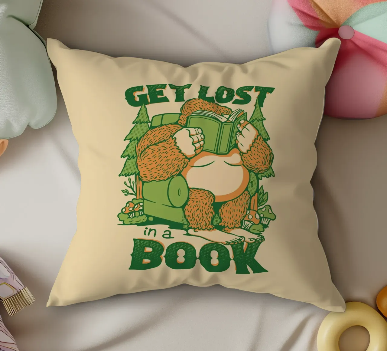 Perdersi - In un libro Sasquatch cuscino da Tobe Fonseca