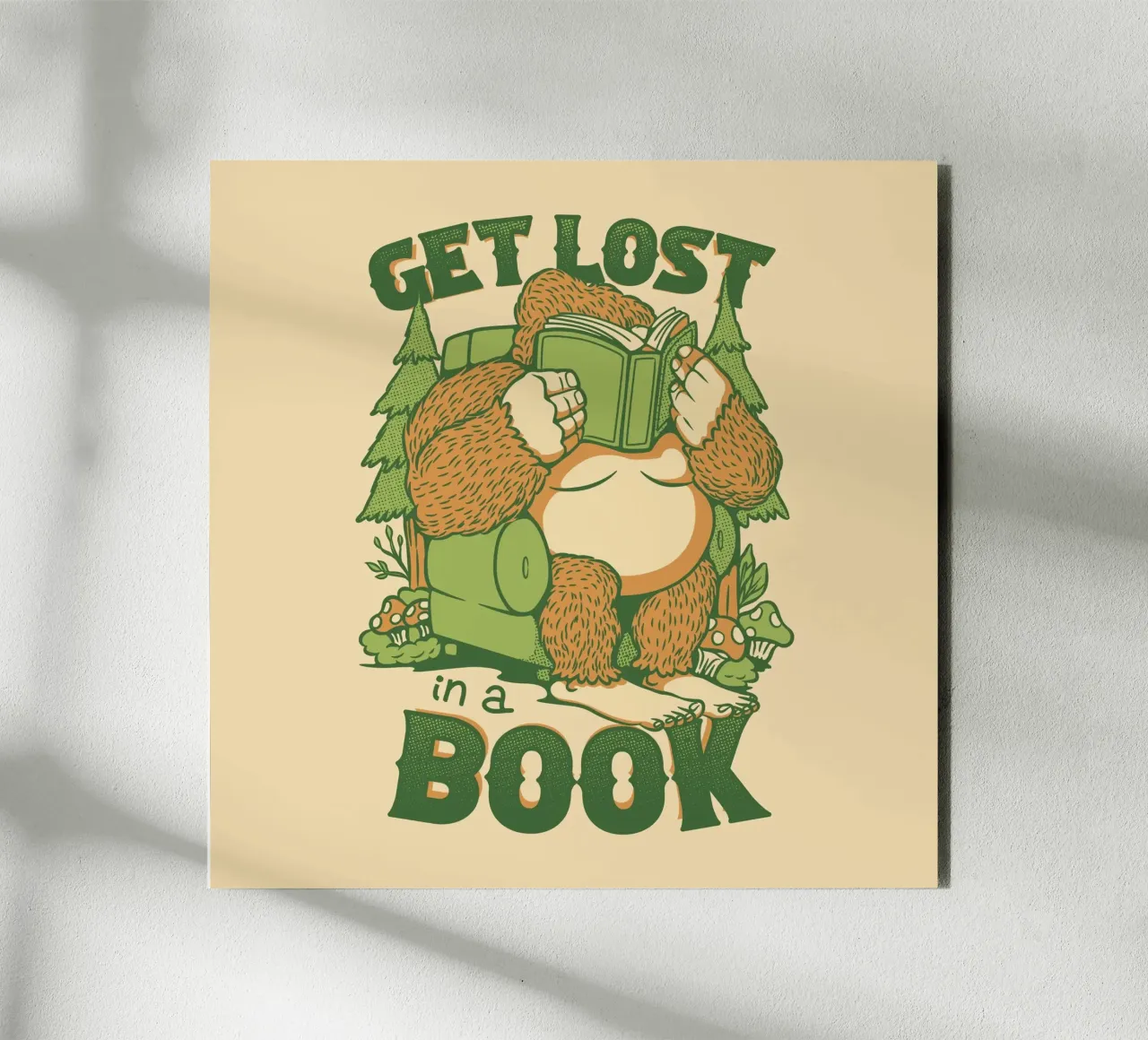 Perdersi - In un libro Sasquatch alluminio dibond da Tobe Fonseca