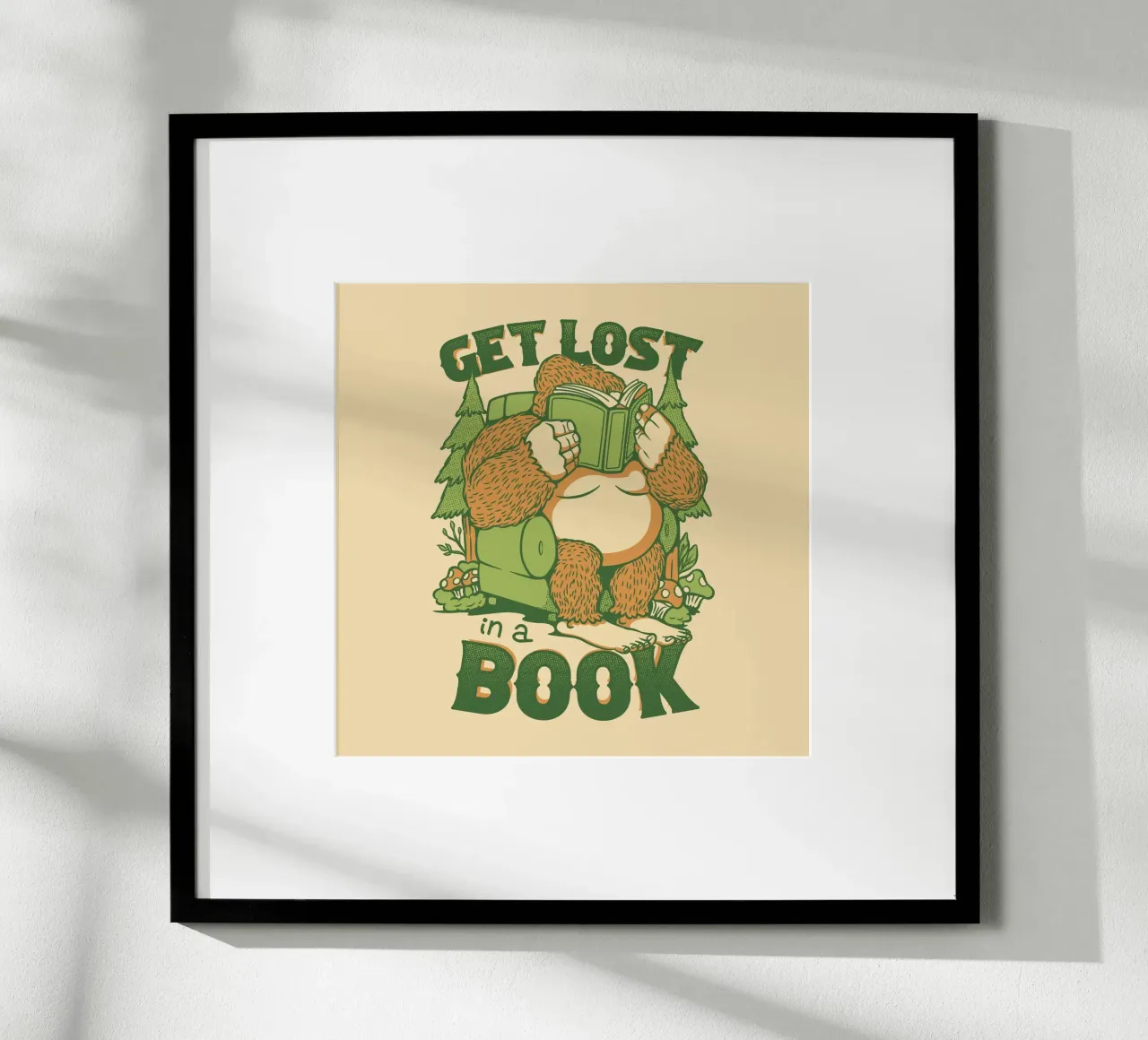 Get Lost - En un libro Sasquatch poster de Tobe Fonseca